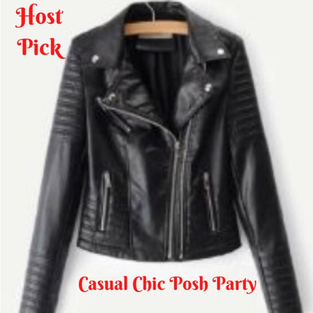 ⚜️HP⚜️ Ladies Faux Leather Moto Jacket